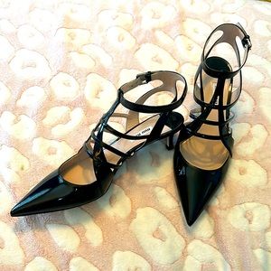 MIU MIU ⚜️ NWOT Gorgeous Strappy Black Kitten Heels